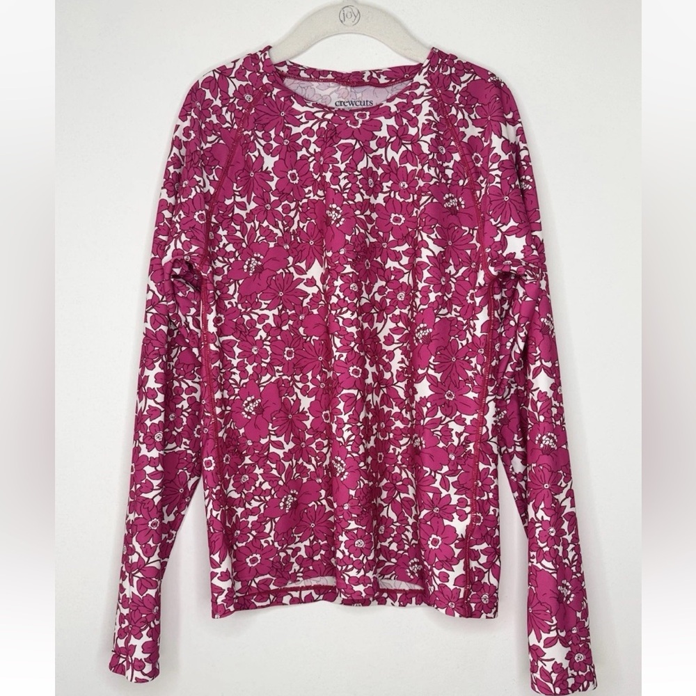 J Crew Crewcuts Swim UPF 50 Sun Shirt Liberty London Flower Print 12 Rashguard